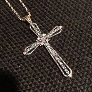 Beautifully crystal cross reversible